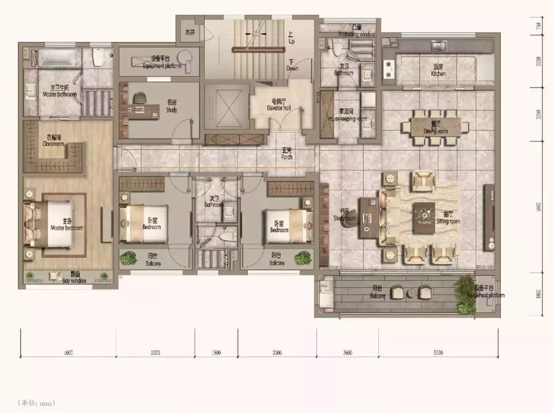 格拉美西建面约208㎡大平层户型图